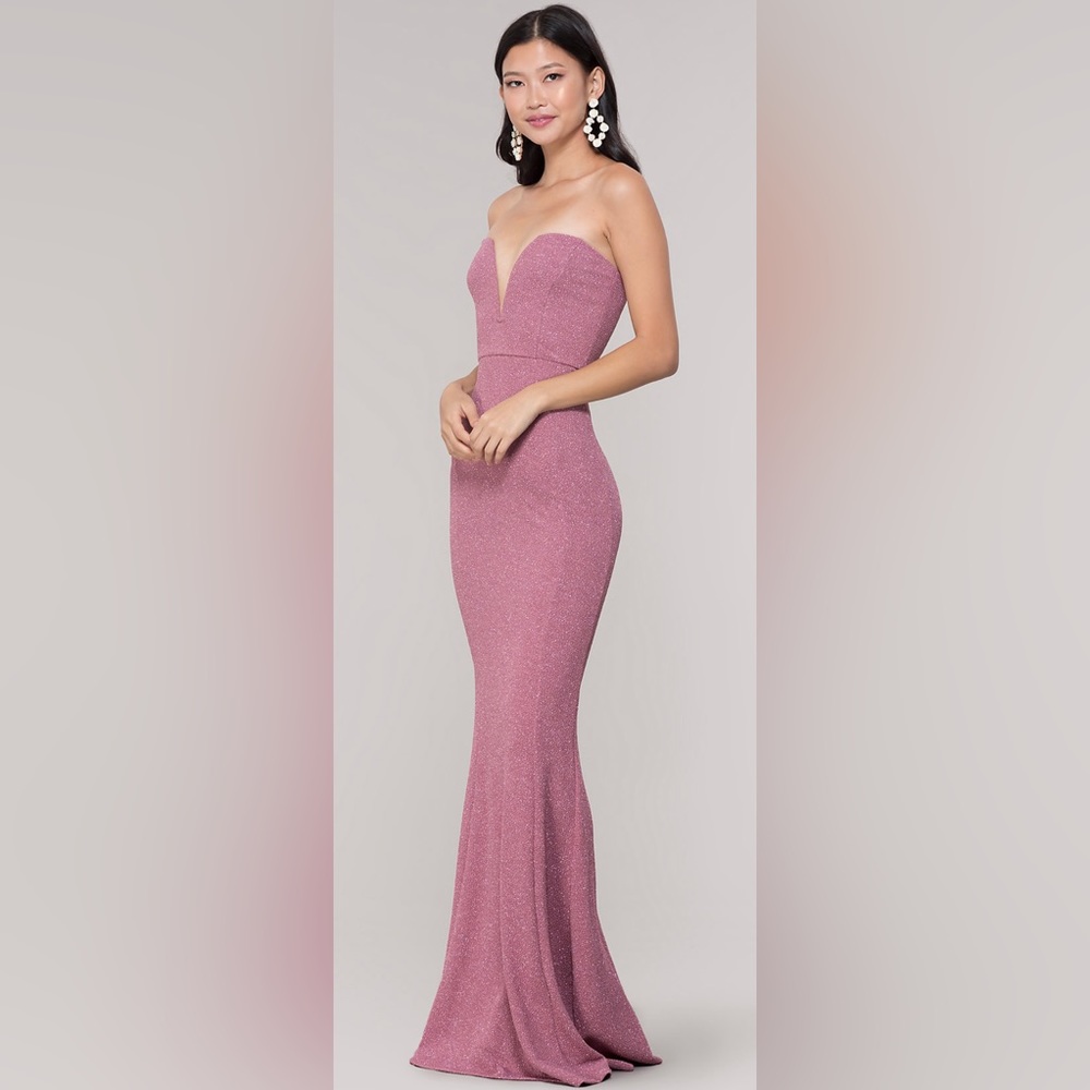 Strapless Deep-Sweetheart Long Mermaid Event Dress - Picture 1 of 12